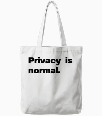 La Vie Privée Est Normale. Tote Bags - White