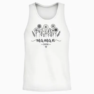 Femme Future Maman 2026 Announcement Pregnancy Mom 2026 Unisex Tank Top - White