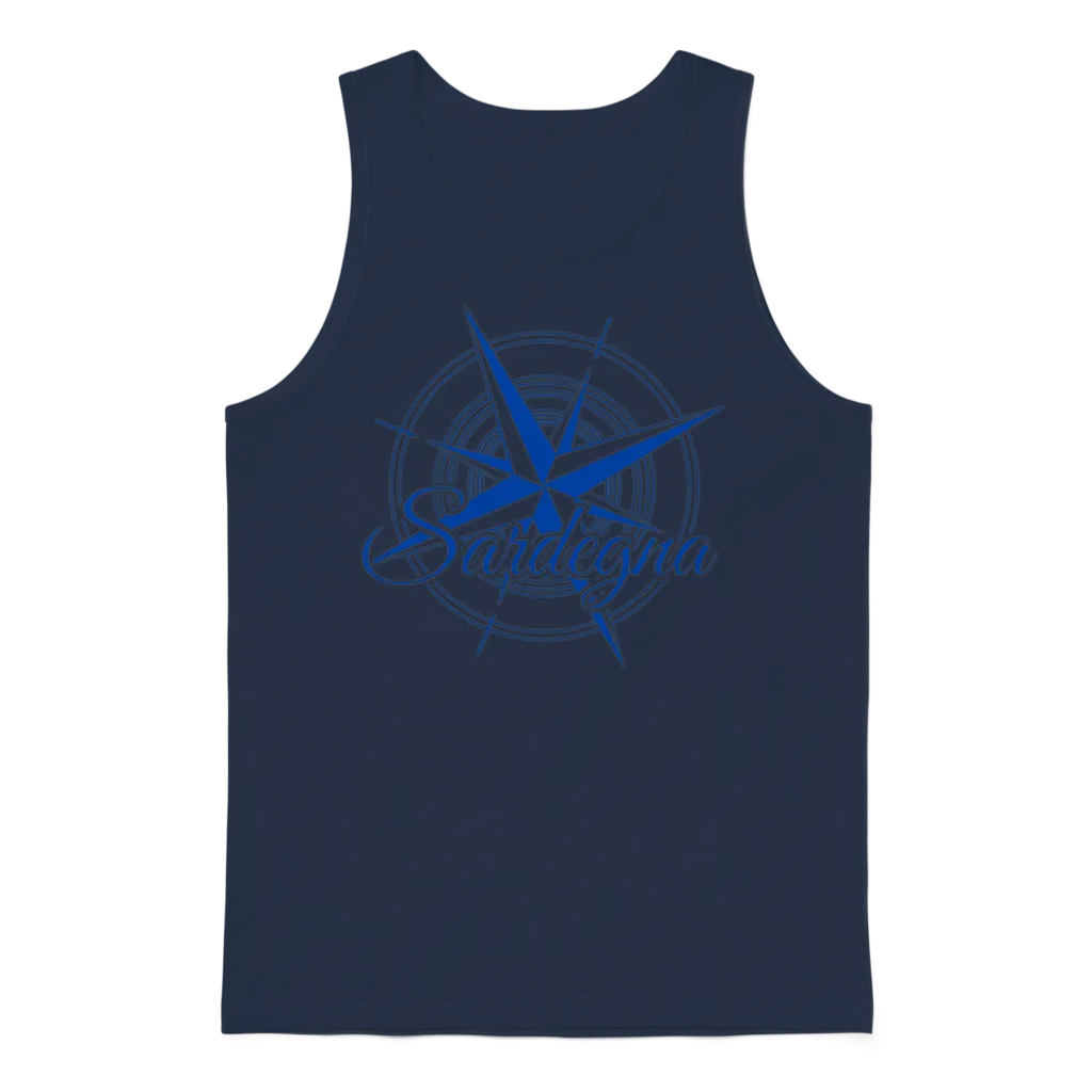 Sardegna Sardinia Compass Sardinia Unisex Tank Top - Navy