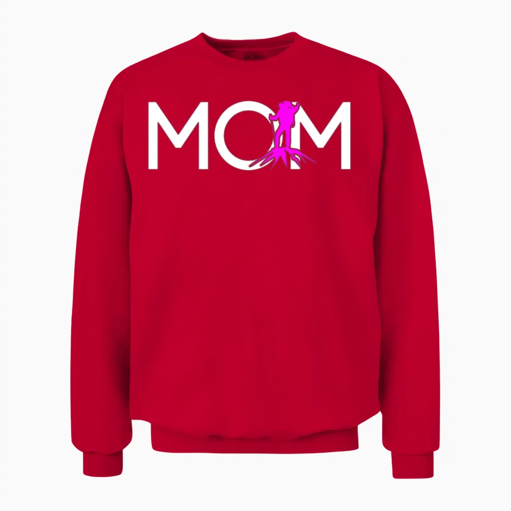Hiking Mom & Outdoors Gift Unisex Sweatshirt in Red