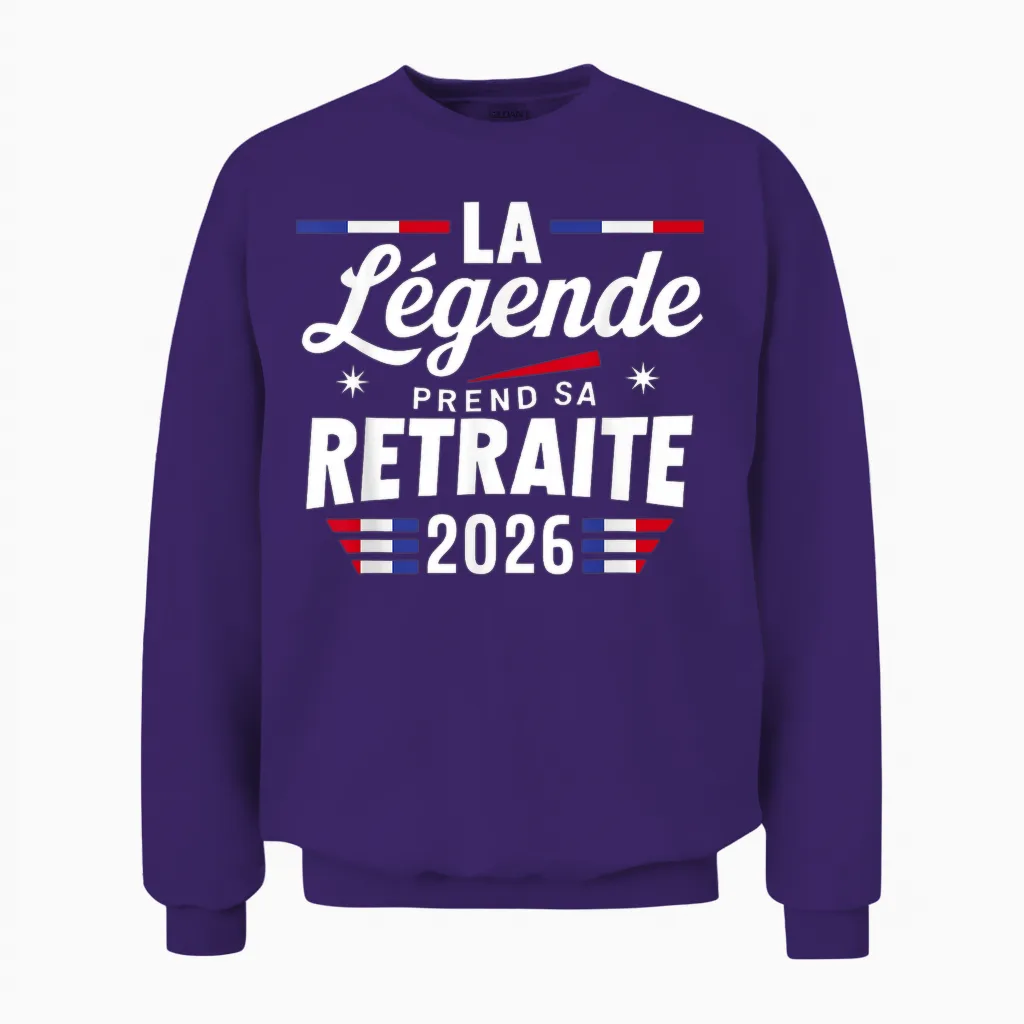 The Legend Retires 2026 Retired 2026 Unisex Sweatshirt in Purple