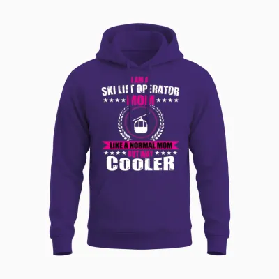 Ski Lift Operator Mom Unisex Hoodie - Purple