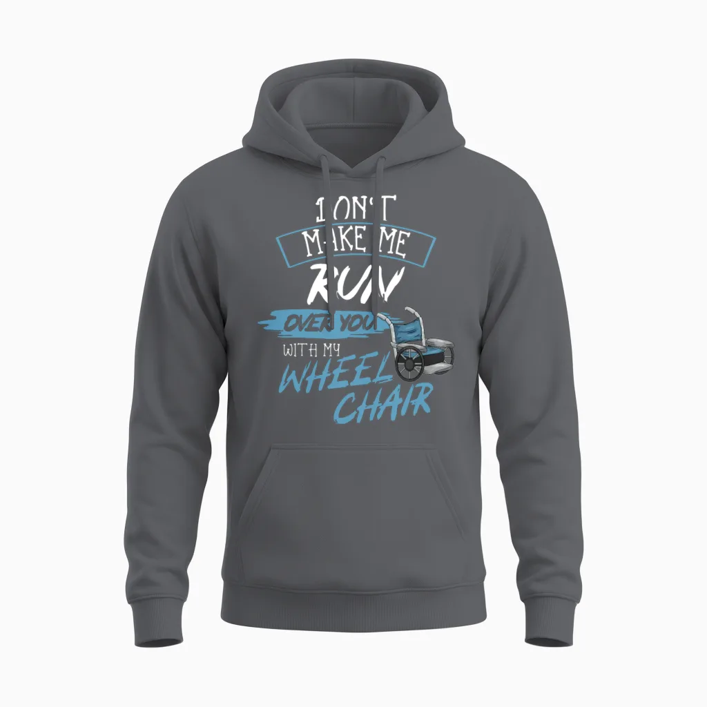Wheelchair Handicap Unisex Hoodie in Charcoal