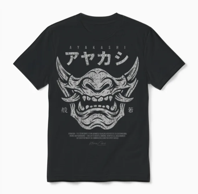 Backprint Japanese Streetwear Y2k Techwear Anime Cyberpunk Unisex T-Shirt in Black
