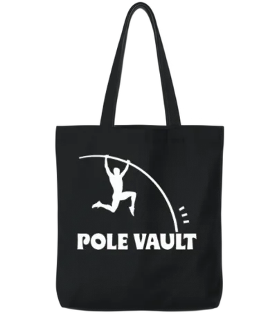 Pole Vault Tote Bags - Black