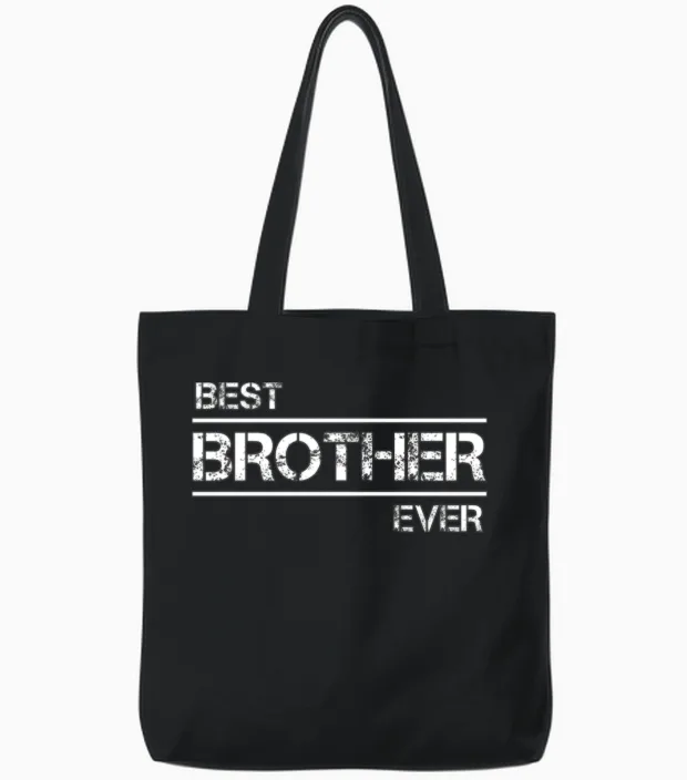 Best Brother Ever Tote Bags in Black