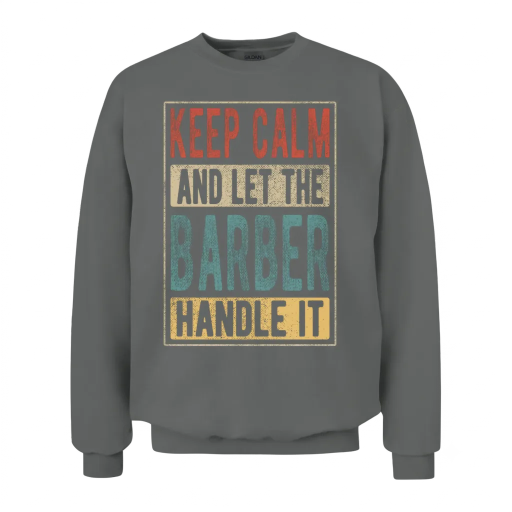 Barber Retro Gift β Hair & Beauty Unisex Sweatshirt - Graphite Heather