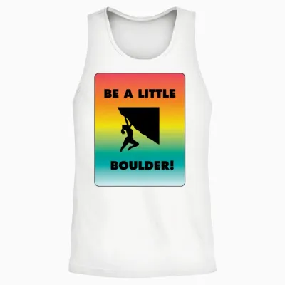 Boulder Retro Unisex Tank Top - White