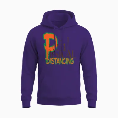 Social / Physical Distancing Unisex Hoodie - Purple