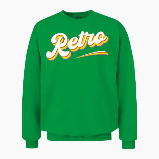 Retro Cool Unisex Sweatshirt in Irish Green