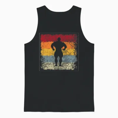 Bodybuilding Retro Unisex Tank Top - Black