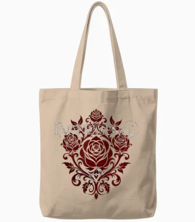 Evanescence Rose Logo Tote Bags - Natural