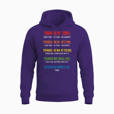 Things We Did T Music Song Lyrics Retro Vintage Unisex Hoodie - Purple