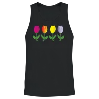 Tulips, Tulips Gifts, Tulip Flower, Tulip Merch, Unisex Tank Top - Black – 2