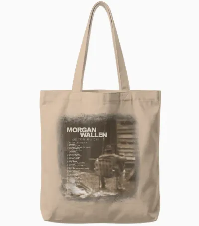 Official Morgan Wallen Tracklist Tote Bags - Natural