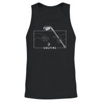 Michelangelo Creation of Adam Golfing Player Pro Unisex Tank Top - Black – 2