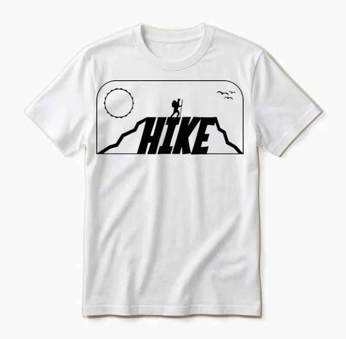 Hike Hiking & Outdoors Unisex T-Shirt in White