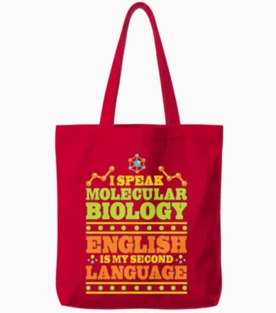 Biology Biologist Funny Molecular Biologist Tote Bags - Red