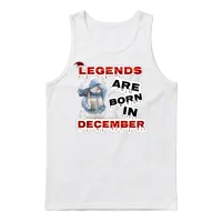 Born in December Shirt New Year Unisex Tank Top - White – 1