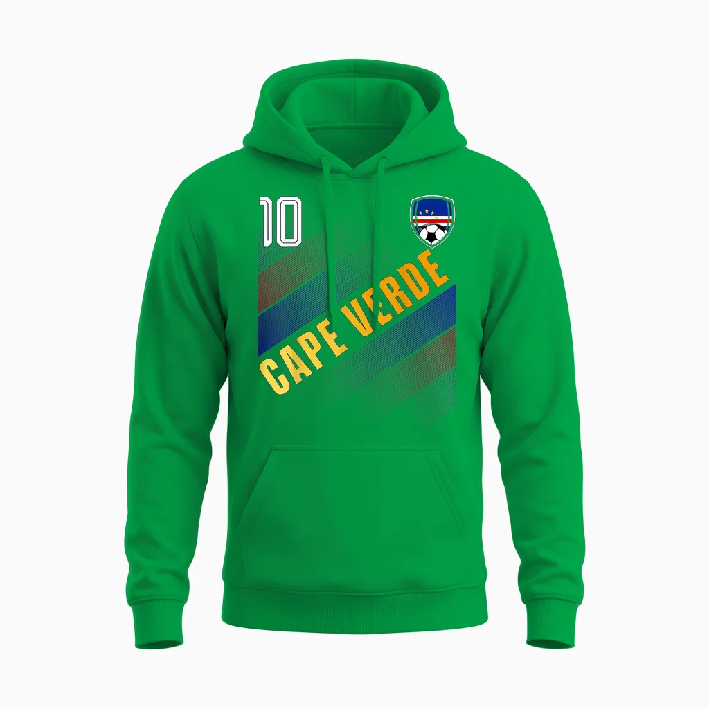 Cape Verde Flag Cape Verdean Pride Lovers Unisex Hoodie in Irish Green