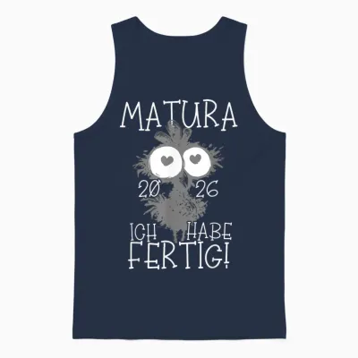 Matura 2026 Ich Habe Fertig! | Maturant | Maturantin Unisex Tank Top - Navy