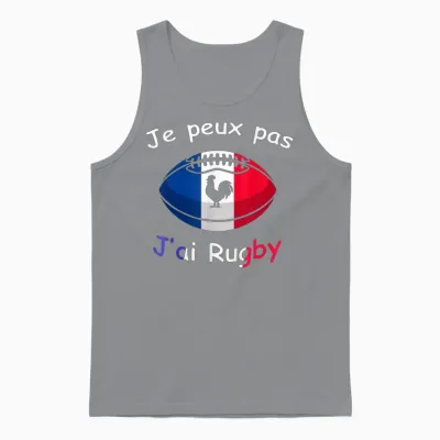 "je Peux Pas J'ai Rugby - Rugby Player Gift Unisex Tank Top - Sport Grey