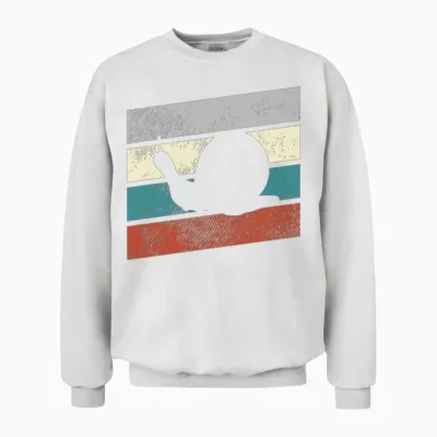 Snail Retro Unisex Sweatshirt - White