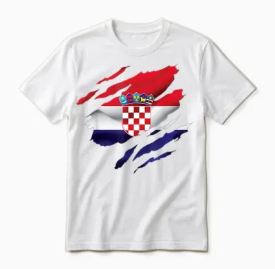 Kroatien Flagge Kroatisch Croatia Kinder Kroatien Hrvatska Unisex T-Shirt - White
