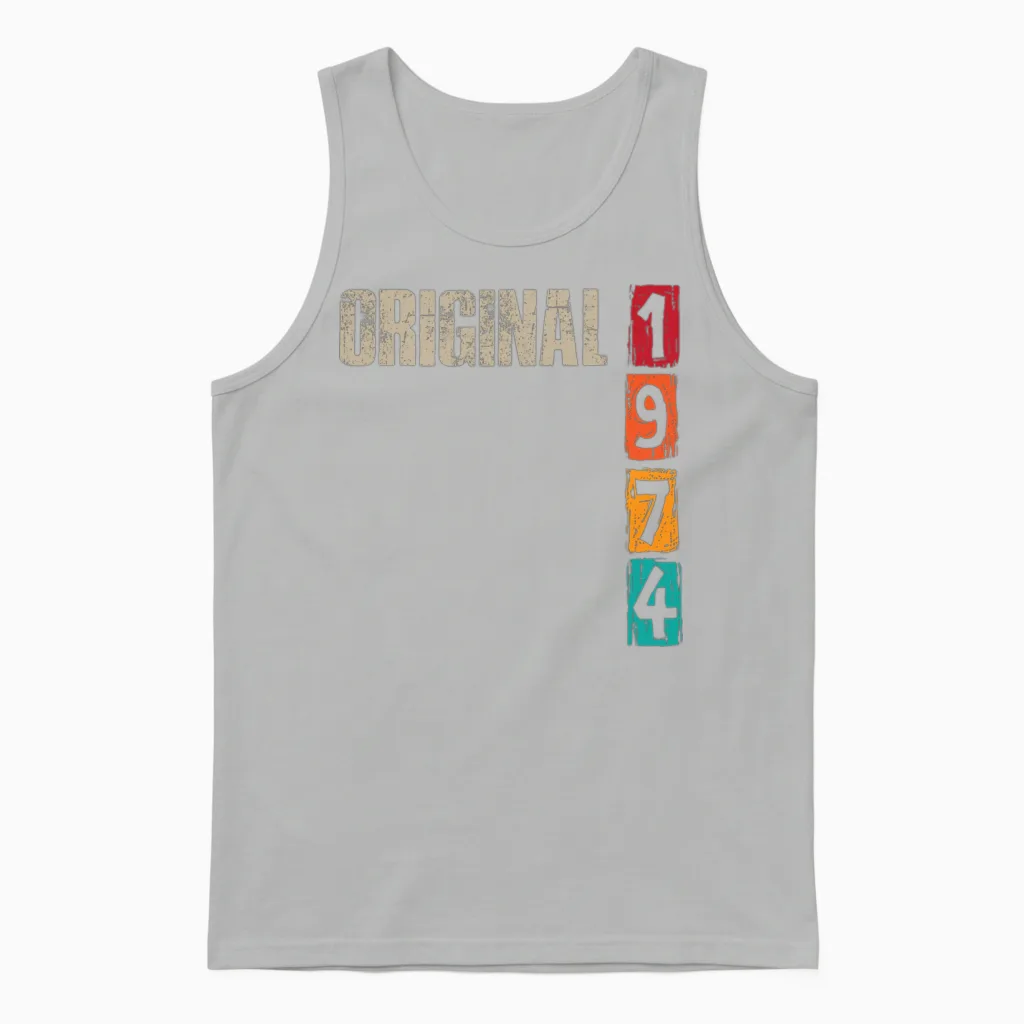 1974 Vintage Unisex Tank Top in Ash