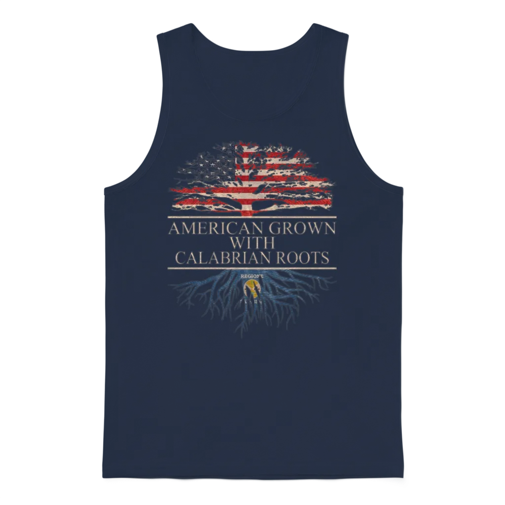 American Grown Calabrian Roots Unisex Tank Top - Navy