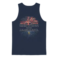 American Grown Calabrian Roots Unisex Tank Top - Navy – 1