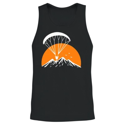 Paramotoring Retro Vintage Unisex Tank Top - Black