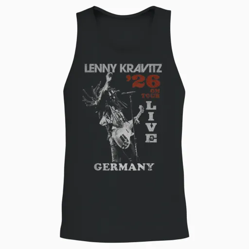 Lenny Kravitz World Tour 2026 Germany Unisex Tank Top - Black