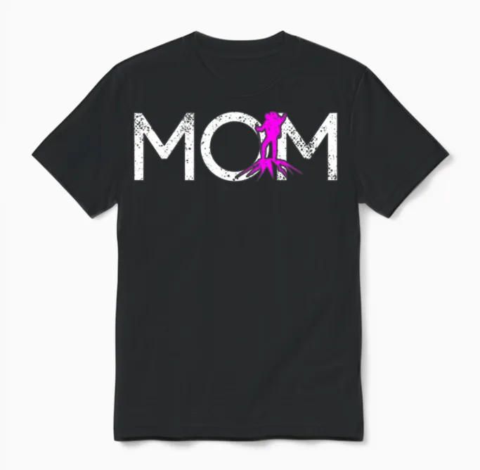 Hiking Mom & Outdoors Gift Unisex T-Shirt in Black