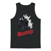 Mustang Horse — Lovers Unisex Tank Top - Black – 1