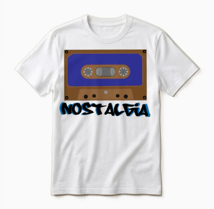 Retro Tape Cassette Unisex T-Shirt in White