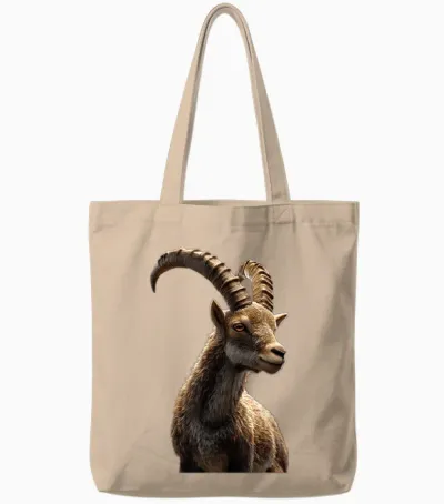 Steinbock Ziege Bock Alpensteinbock Capricorn Süße Ziegen Tote Bags - Natural