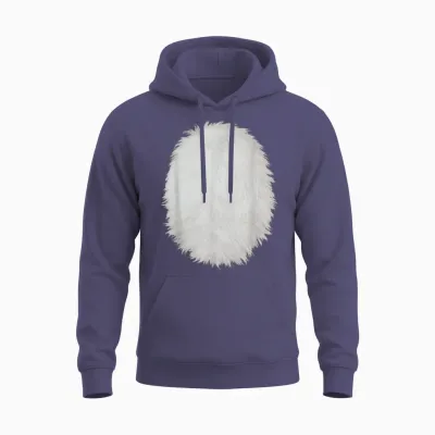 White Belly Costume Diy Cosplay Panda Bear Cat Skunk Deer Unisex Hoodie - Heather Sport Dark Navy
