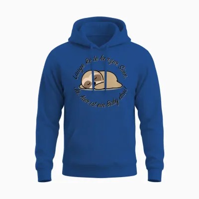 Hier Ist Ein Baby Drin | Faultier Schwangerschaft Verkünden Unisex Hoodie - Royal