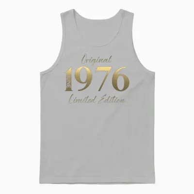 50 Ans Anniversaire Homme Cadeau Juin 1976 Vintage Unisex Tank Top - Ash