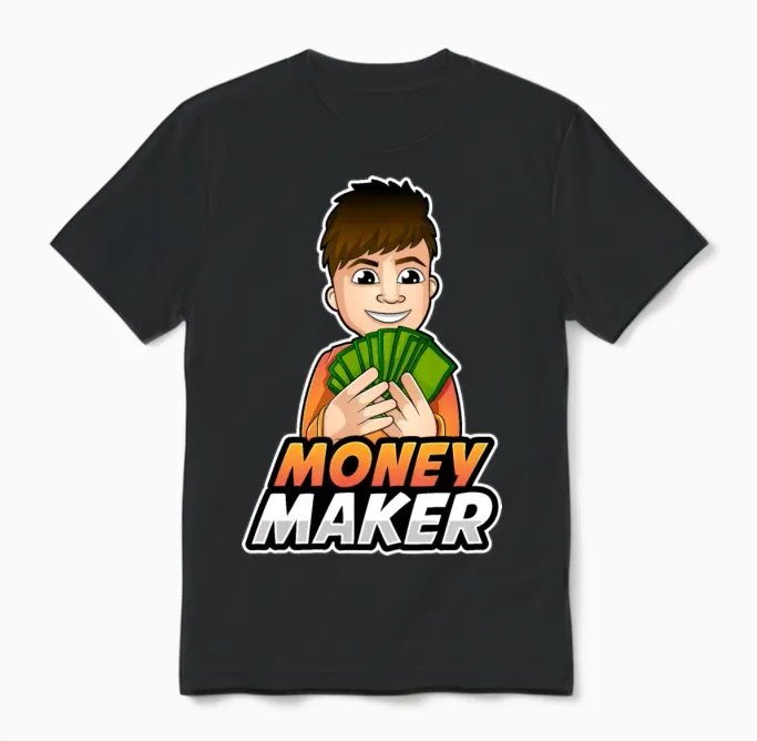 Cash in Hand Unisex T-Shirt in Black