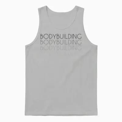 Bodybuilding Retro Unisex Tank Top - Ash