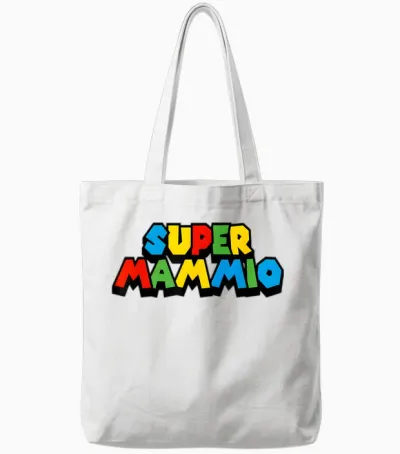 Gamer Mama Super Gamer Mammio Tote Bags - White