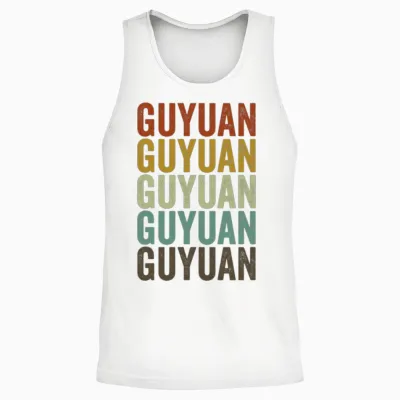 Guyuan China Retro Vintage Unisex Tank Top - White