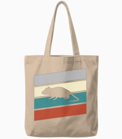 Mouse Retro Tote Bags - Natural