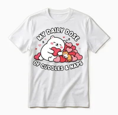 My Daily Dose of Cuddles & Naps Unisex T-Shirt - White