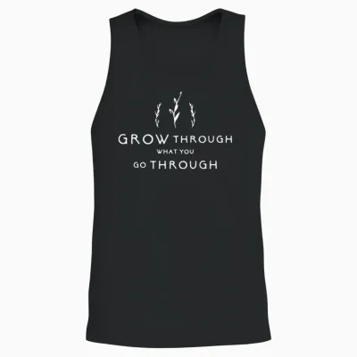 Self Growth Funny Unisex Tank Top - Black