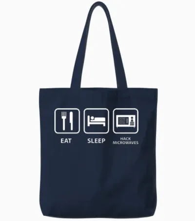 Hack Microwaves Tote Bags - Navy