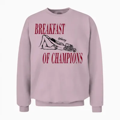 Breakfast of Champions Official Unisex Sweatshirt - Light Pink