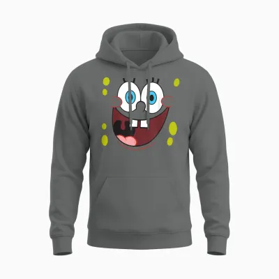 Bob L'éponge Visage Souriant Aux Yeux Brillants Unisex Hoodie - Graphite Heather